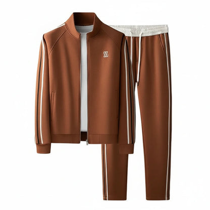 Men's Sporty Full Zip Tracksuit - Olytrend