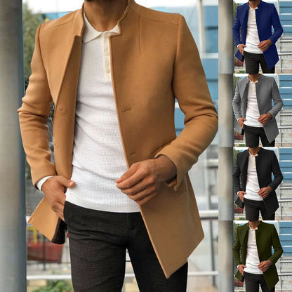 Classic Men's Tweed Winter Jacket - Pexav