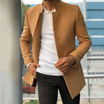 Men's Autumn/Winter Tweed Coat – Lazaro-Brown-S-The Livary