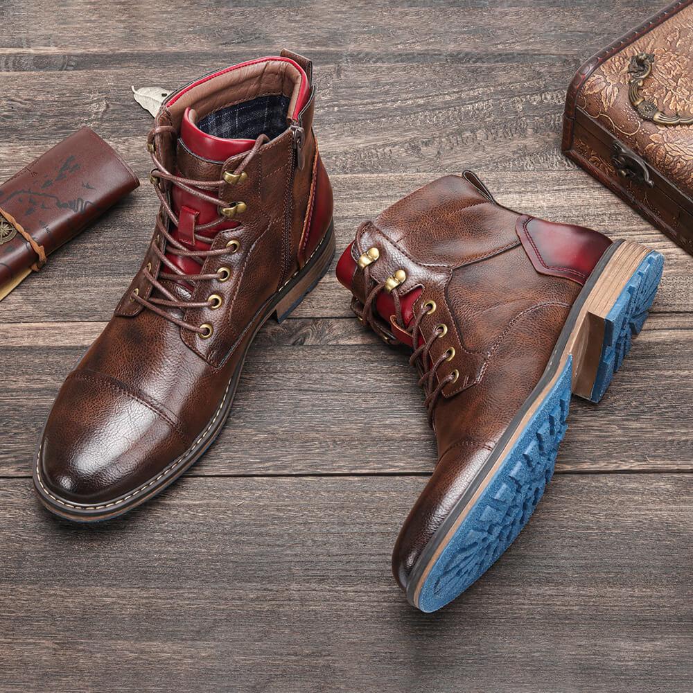 Classic Men's Ankle Boots with Lace-Up Closure