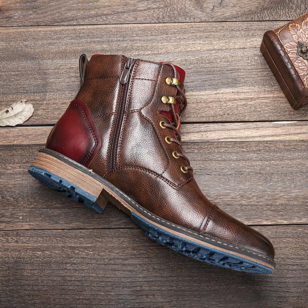 Classic Men's Ankle Boots with Lace-Up Closure