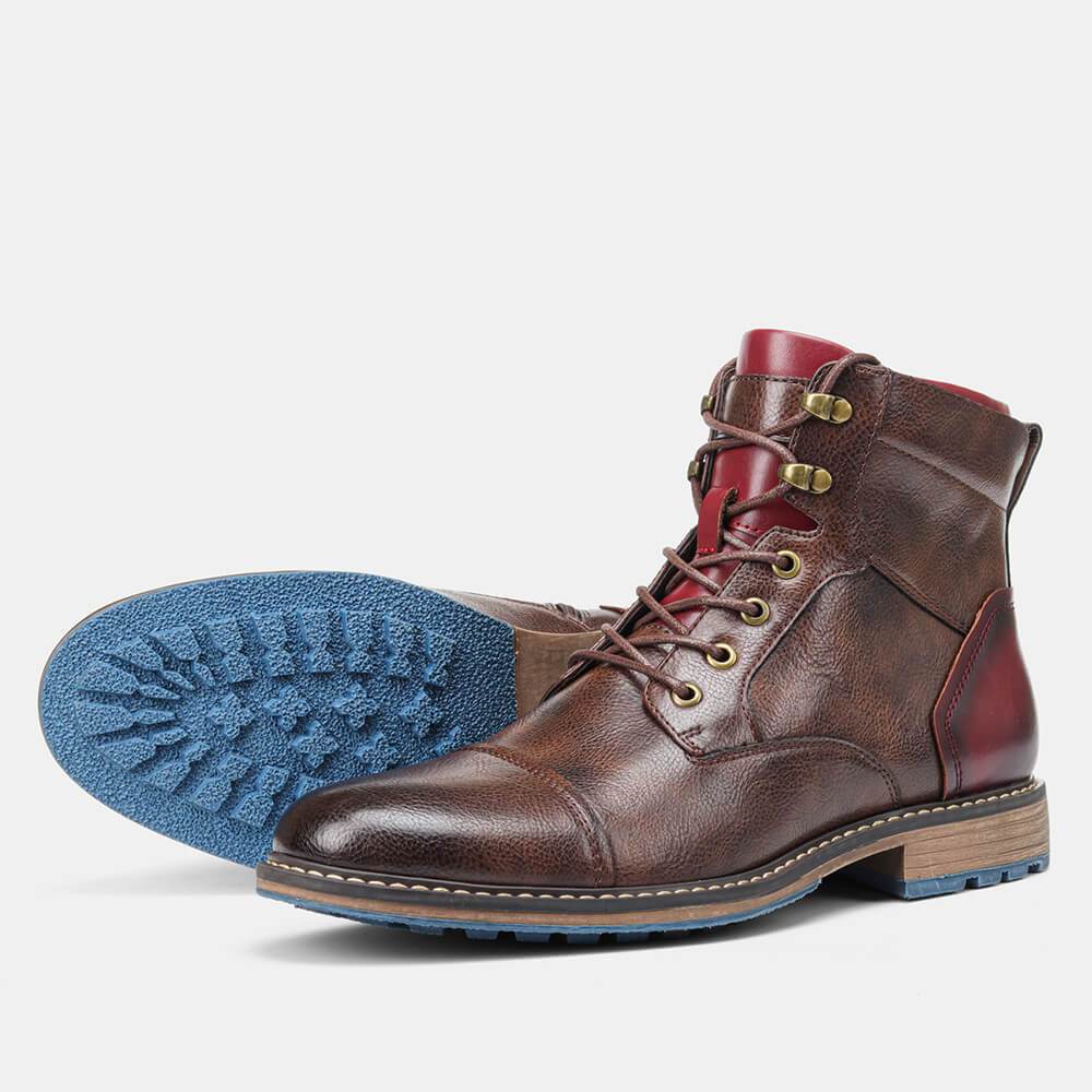 Classic Men's Ankle Boots with Lace-Up Closure