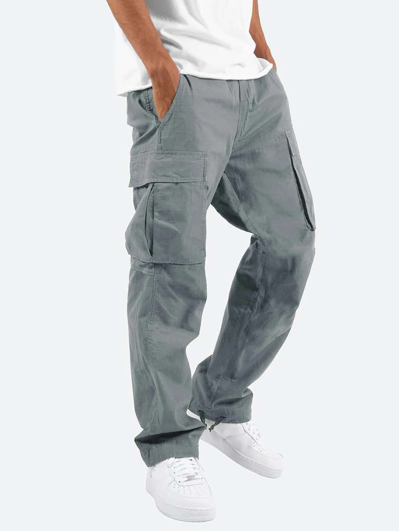Practical Men's Work Pants with Extra Pockets