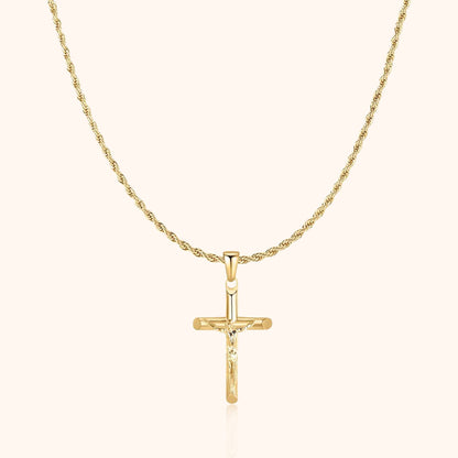 Men's chain with cross - Salvator-Gold-Nora Luxe
