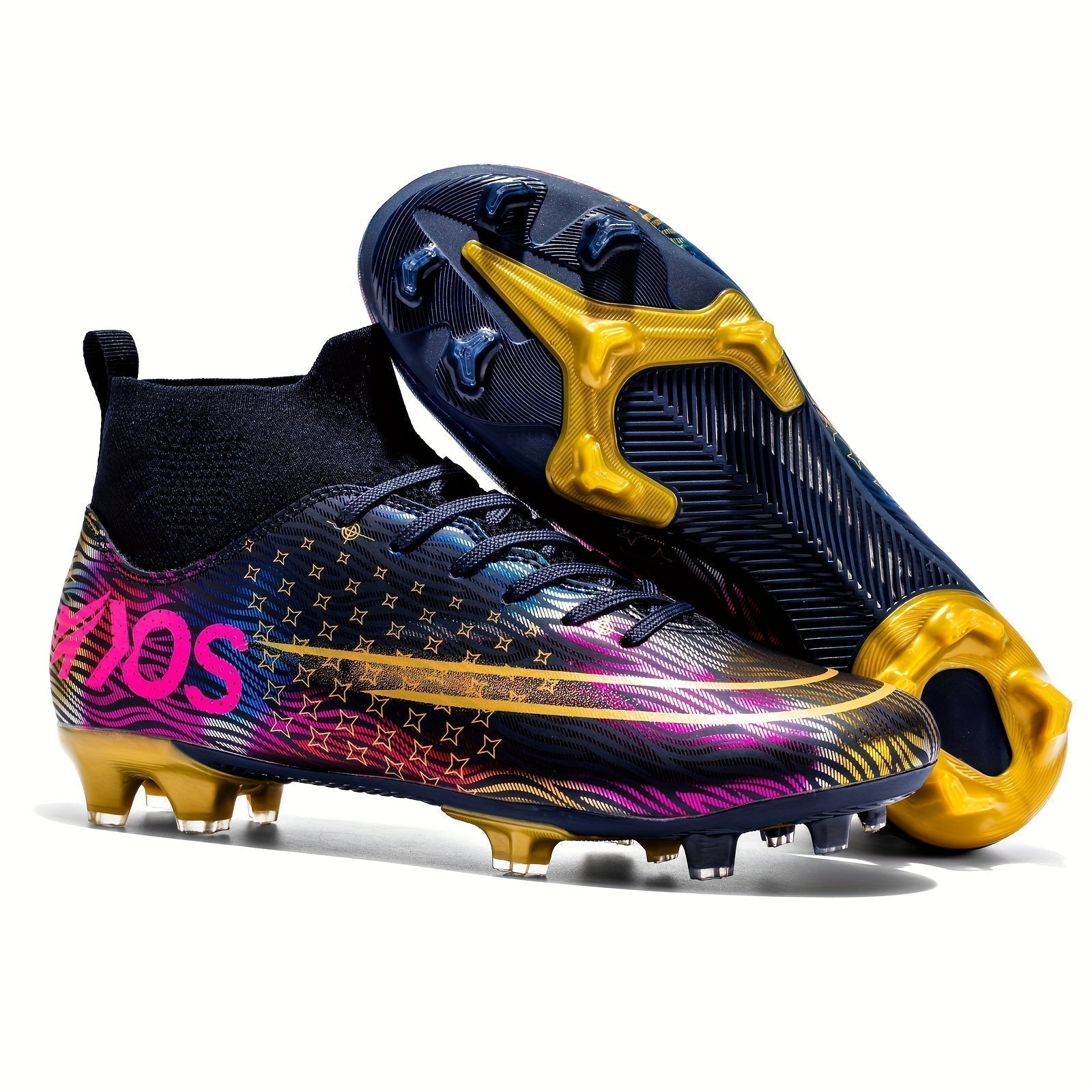 Men's Football Boots with Grip & High Ankle Design – Dario-Graphite-7-The Livary
