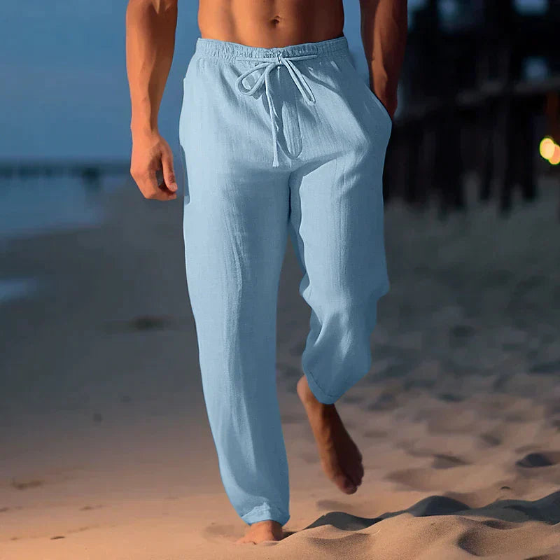 Relaxed Fit Linen Pants for Men - Pexav