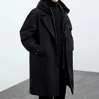 Warm Hooded Men's Parka Jacket