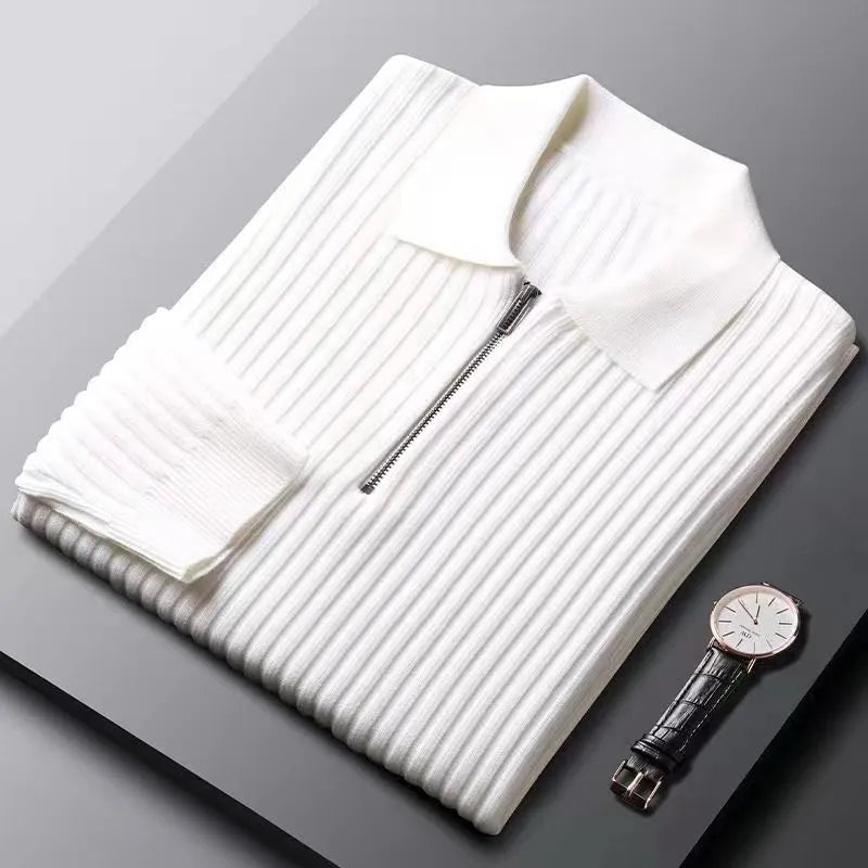 Classic Fit Long Sleeve Polo Sweater