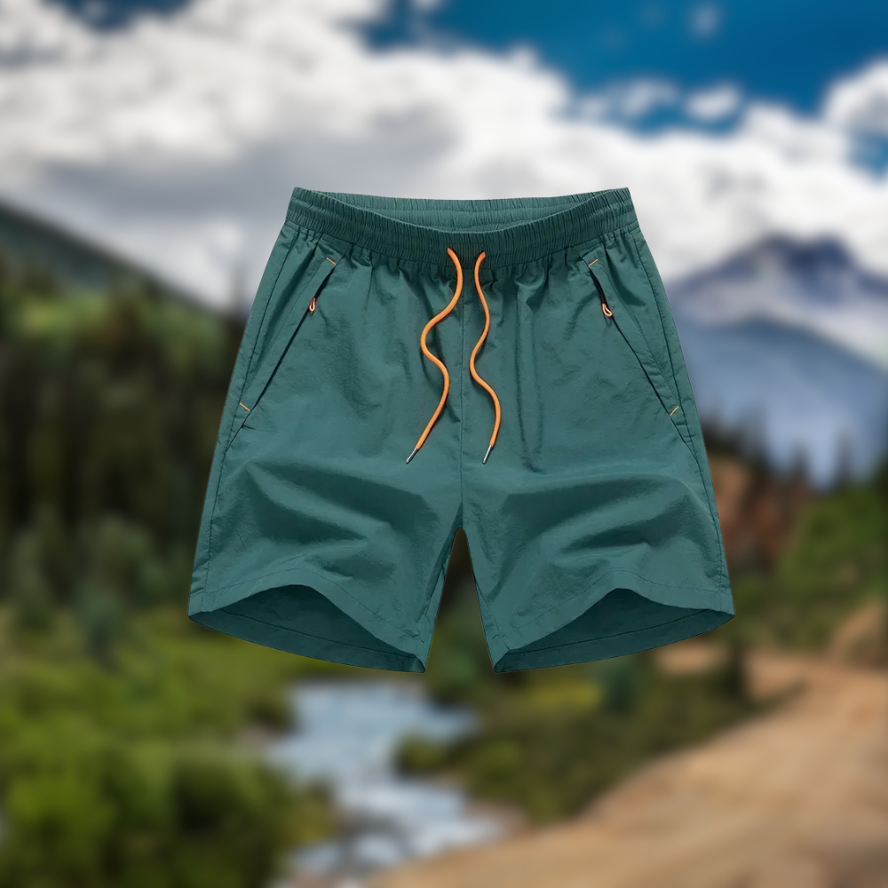 Breathable Athletic Shorts with Zip Pockets for Men - Pexav