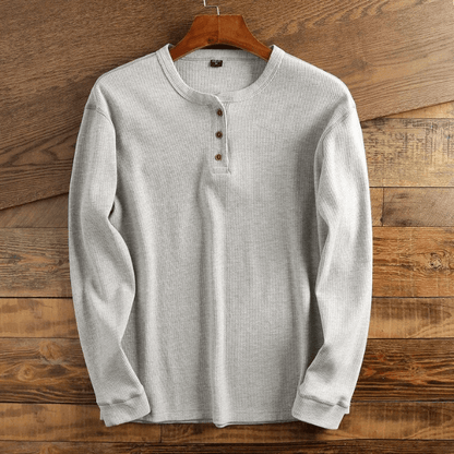 Men's Shirt with Waffle Structure - Mason-Light grey-S-The Livary