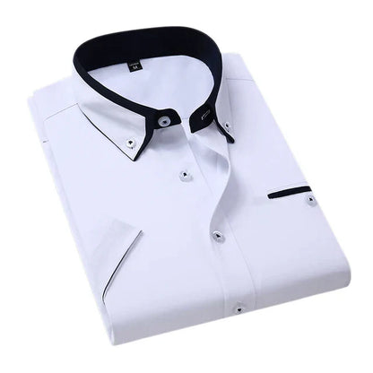 Men's Short Sleeve Shirt - Victor-White-M-The Livary