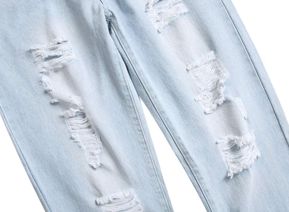 Men's Slim-Fit Ripped Jeans - Mick-Yellow-28-Nora Luxe