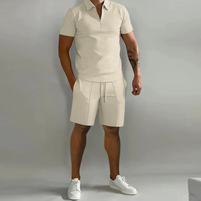 Men's Athletic Polo Shirt and Shorts Combo - Pexav