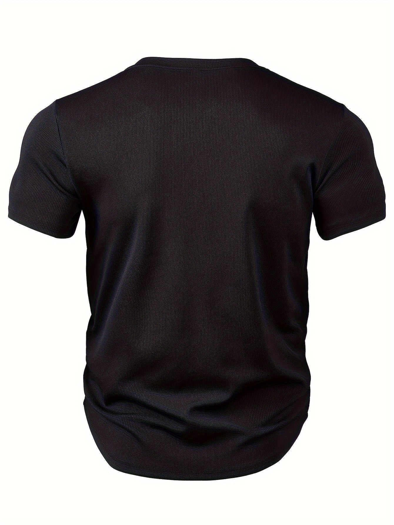 Men's T-shirt with Deep V-neck and Texture – Rafael-White-S-State of Style