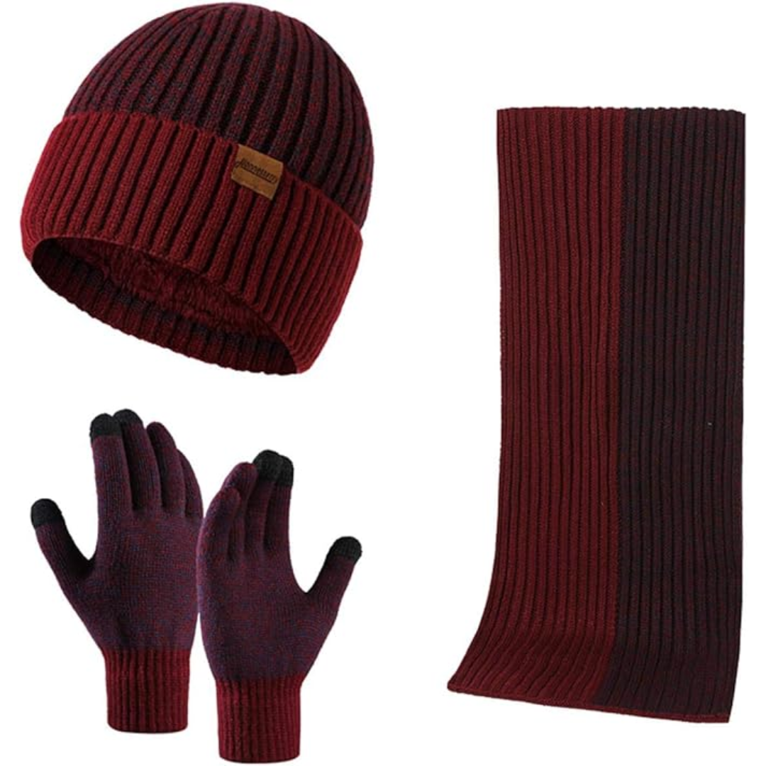 Warm Thermal Hat and Gloves Set for Men - Pexav