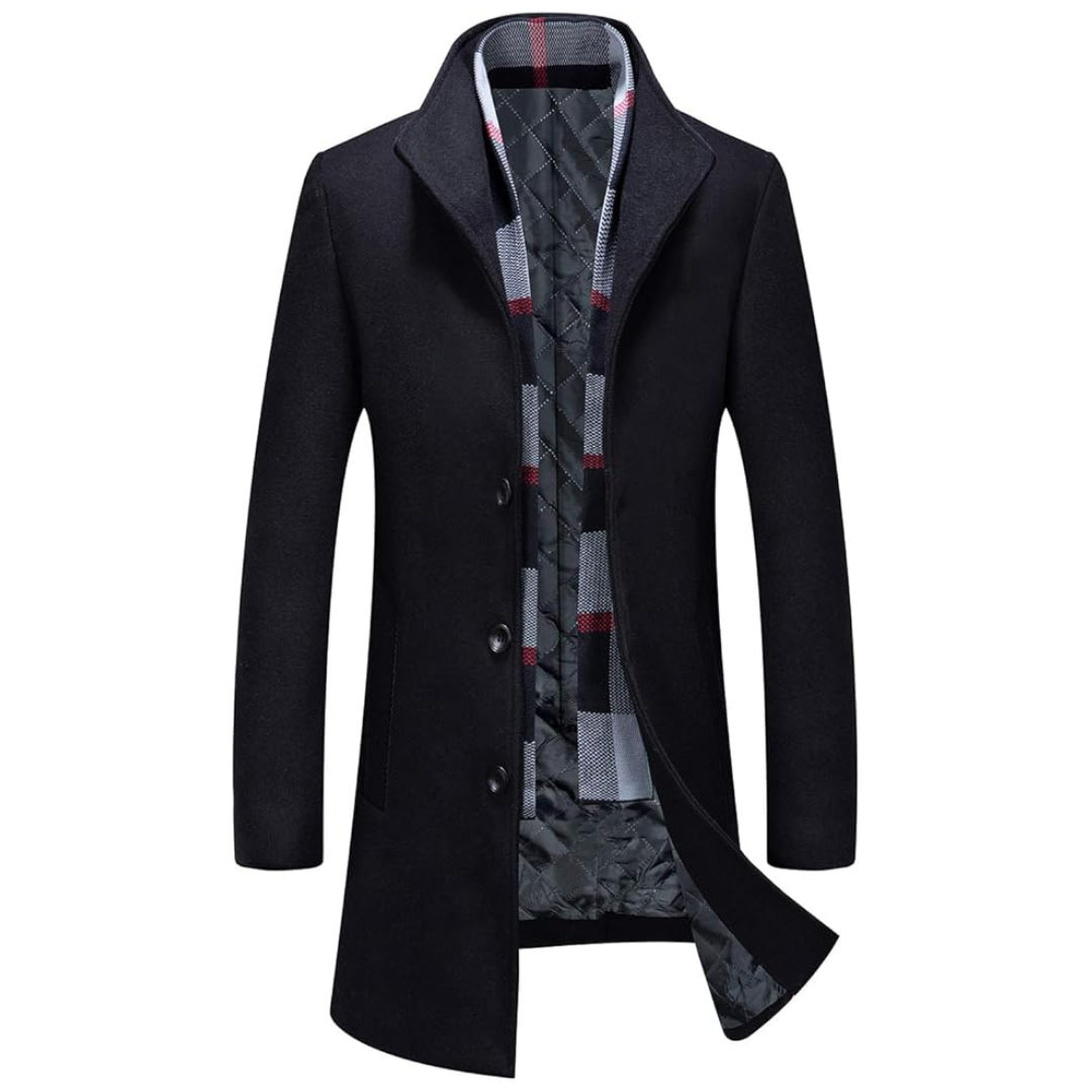 Warm Waterproof Mens Trench Coat - Pexav