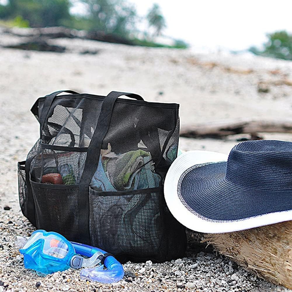 Collapsible Summer Beach Bag with Multiple Compartments