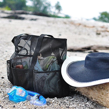 Collapsible Summer Beach Bag with Multiple Compartments