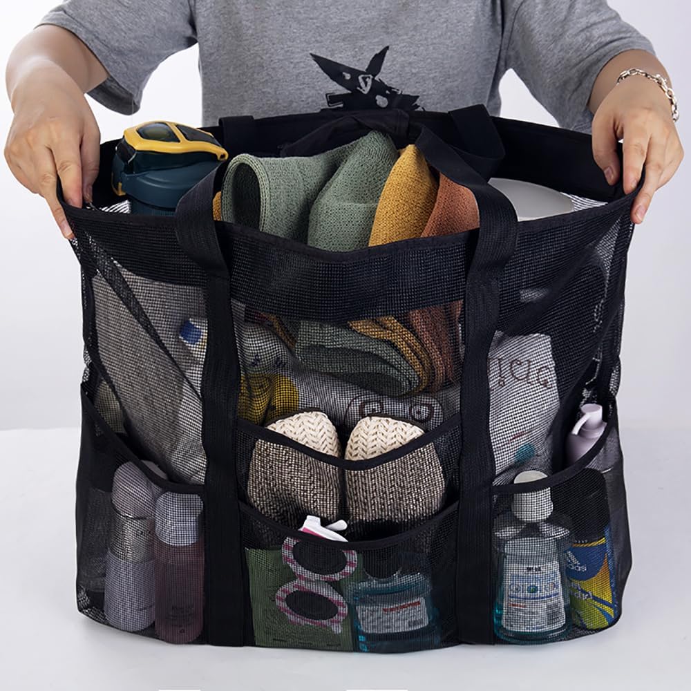 Collapsible Summer Beach Bag with Multiple Compartments