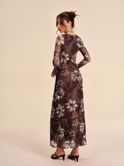 Lace Floral High Low Dress