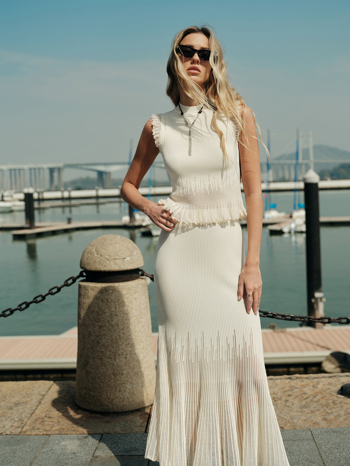 Flowy See Through Tiered Skirt