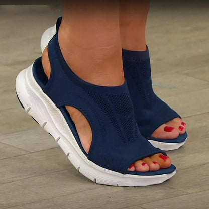 Mesh Plateau Sandals for Women – Nova-Blue-3-State of Style