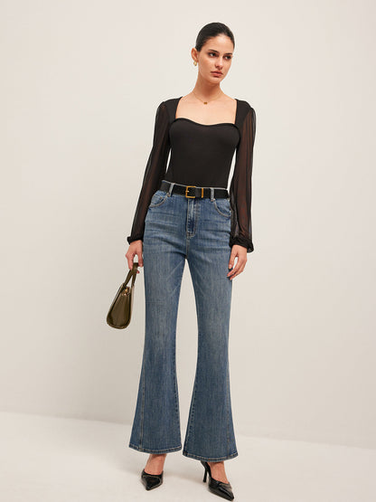 Breathable Fit Textured Bodysuit