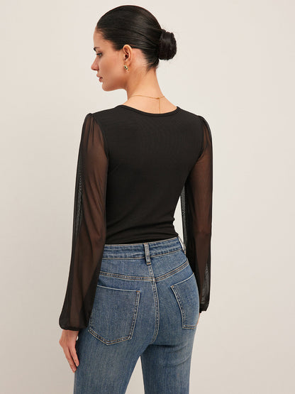 Breathable Fit Textured Bodysuit