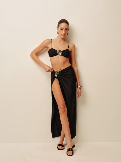Chic Wrap Around Flowy Skirt