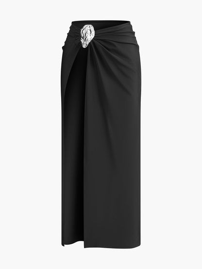 Chic Wrap Around Flowy Skirt