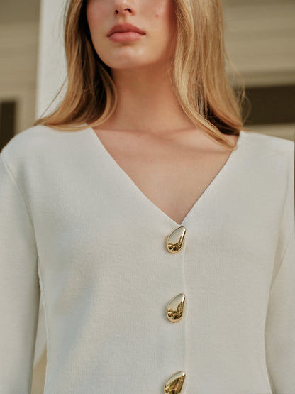 Classic Open Front Cardigan Sweater