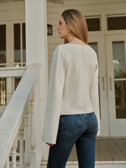 Classic Open Front Cardigan Sweater