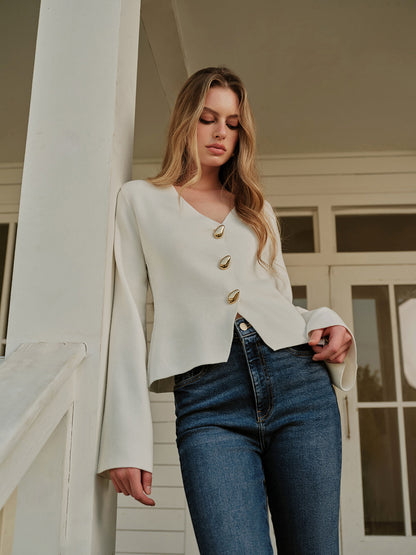 Classic Open Front Cardigan Sweater