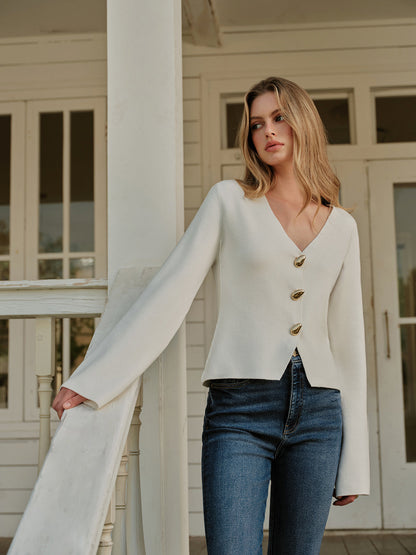Classic Open Front Cardigan Sweater - Pexav