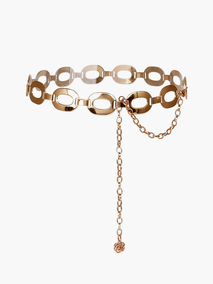 Stylish Silver Chain Waist Belt
