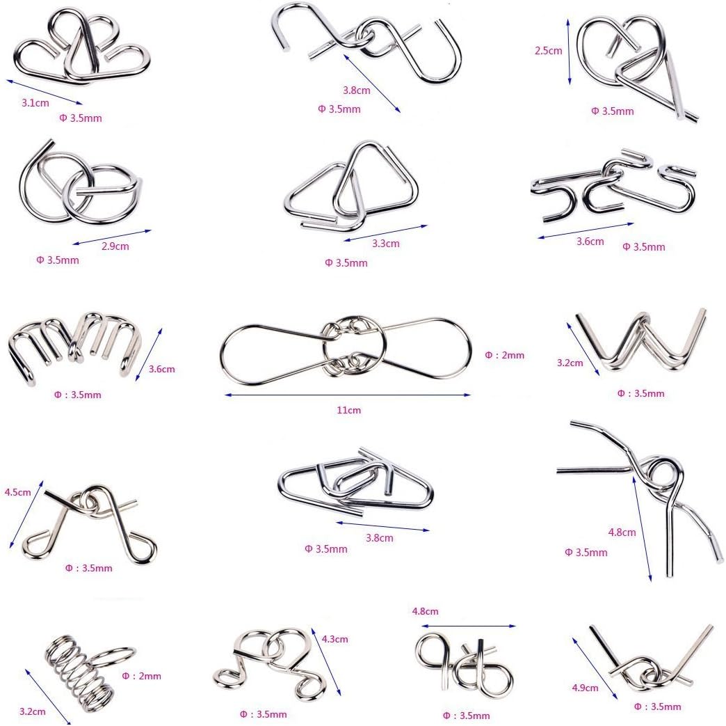 Metal Puzzle Rings Set - BrainTwist-Yellow-Nora Luxe