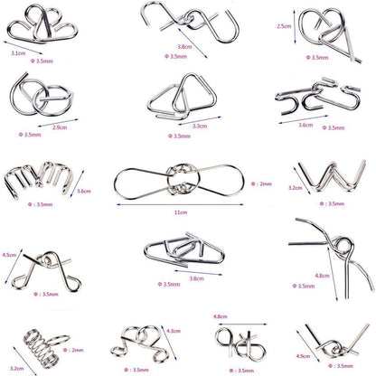 Metal Puzzle Rings Set - BrainTwist-Yellow-Nora Luxe