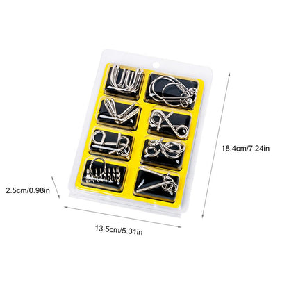 Metal Puzzle Rings Set - BrainTwist-Yellow-Nora Luxe