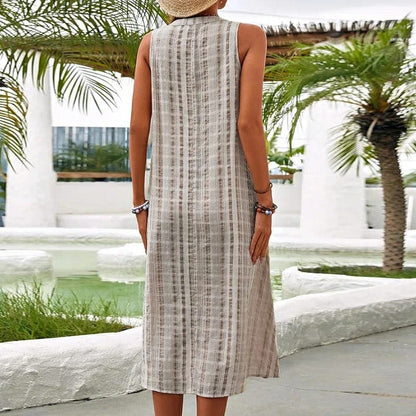 Image of Mia | Women's Sleeveless A-Line Midi Dress