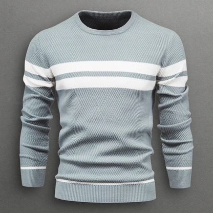 Image of Michael | Men's Striped Crew Neck Sweater