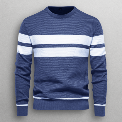 Image of Michael | Men's Striped Crew Neck Sweater