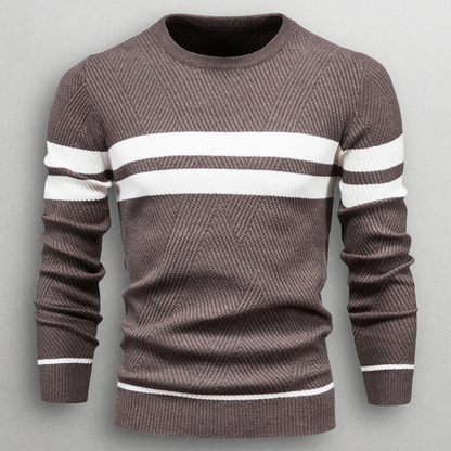 Image of Michael | Men's Striped Crew Neck Sweater