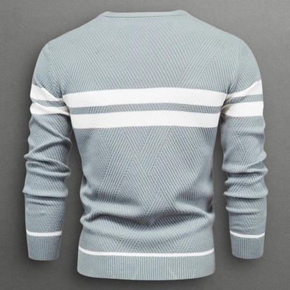 Image of Michael | Men's Striped Crew Neck Sweater