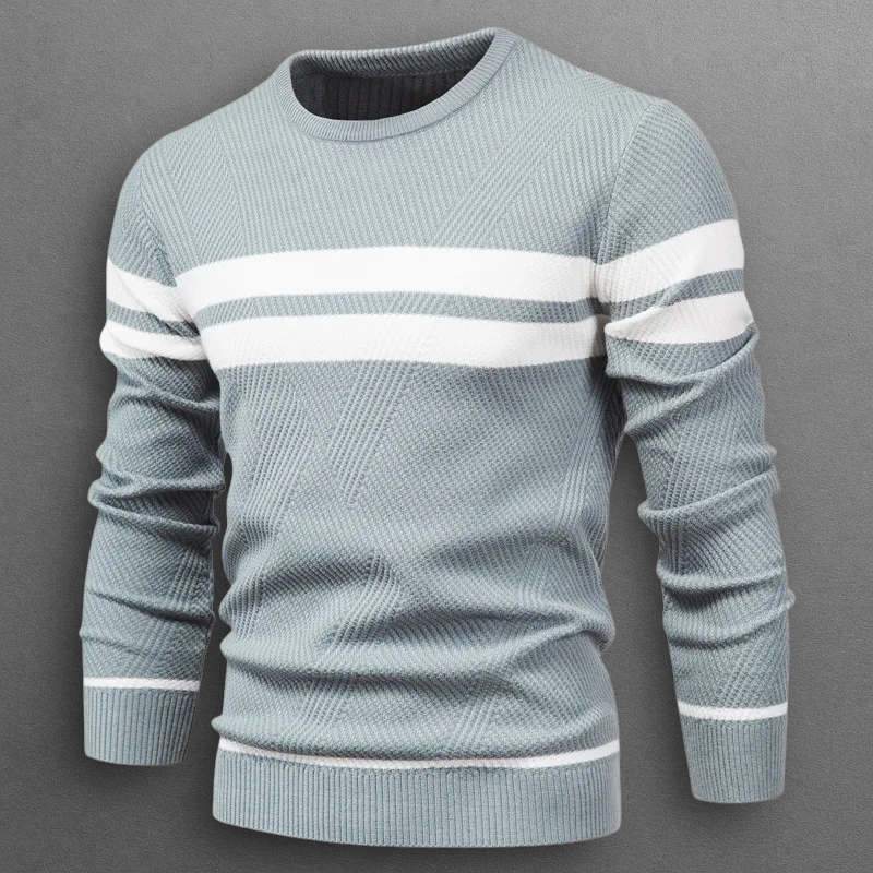 Image of Michael | Men's Striped Crew Neck Sweater