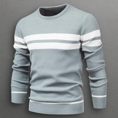 Image of Michael | Men's Striped Crew Neck Sweater