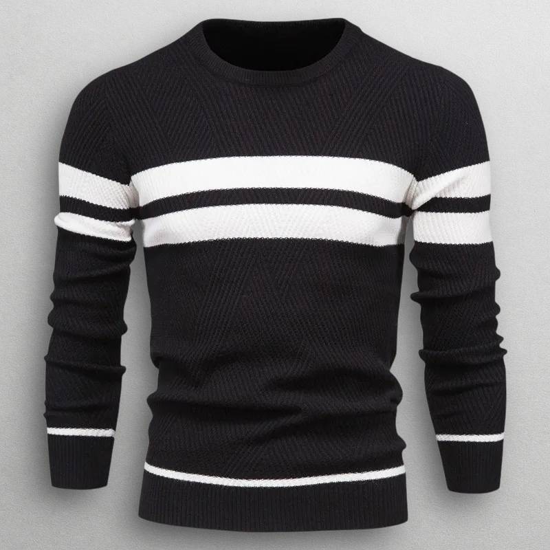 Image of Michael | Men's Striped Crew Neck Sweater