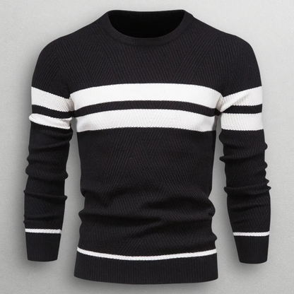 Image of Michael | Men's Striped Crew Neck Sweater