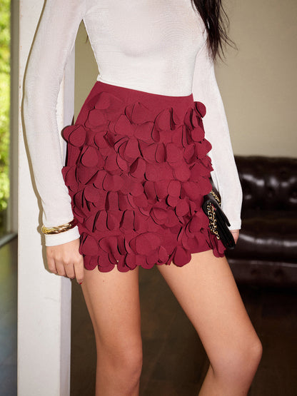 Flared High Waist Floral Mini Skirt