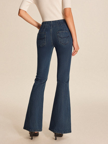 High-Waisted Classic Fit Wide Leg Jeans