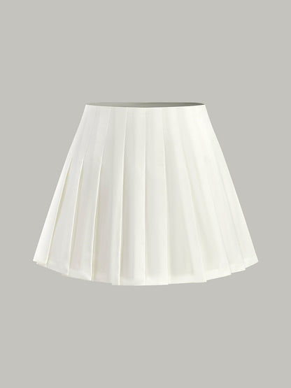 High Waisted Flowy Pleated Skirt - Pexav